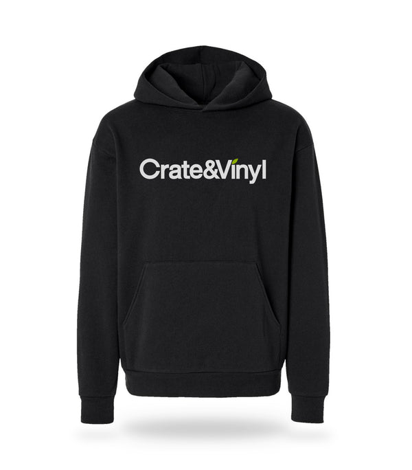 NEW! Hoodie Pull-over - Classic Crate&Vinyl Logo (Heavyweight, no drawstring)